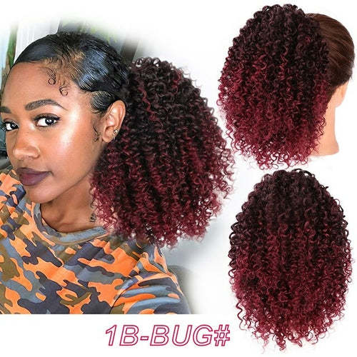 Synthetic Afro Kinky Curly Draw String Ponytail Haircare AliExpress
