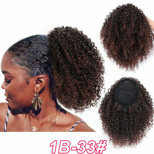 Synthetic Afro Kinky Curly Draw String Ponytail Haircare AliExpress