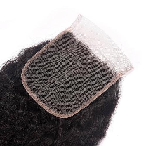 3/4 Afro Kinky Curly Bundles with 4x4 Lace Closure Bath & Beauty Coily Hair Care