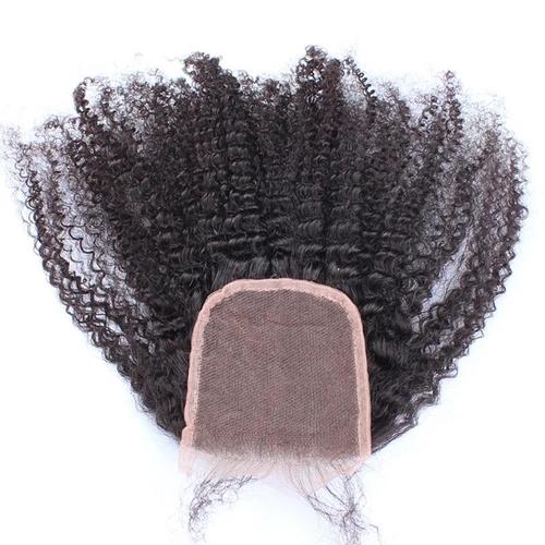 3/4 Afro Kinky Curly Bundles with 4x4 Lace Closure Bath & Beauty Coily Hair Care