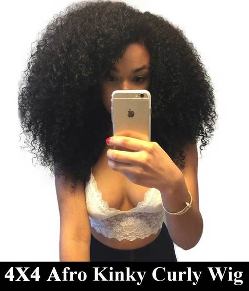 4x4 Afro Kinky Curly 5x5 Lace Closure wig 6x6 Human Hair Wigs Bath & Beauty Coily Hair Care