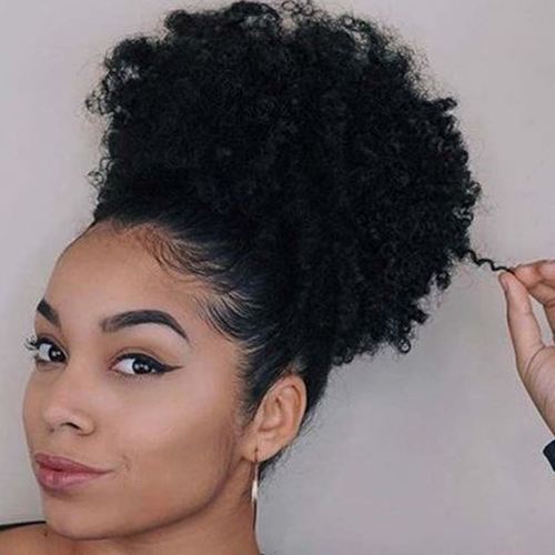 Afro Curly Drawstring Pony Tail Pony Puff Hair Hair Extensions Coily Hair Care 