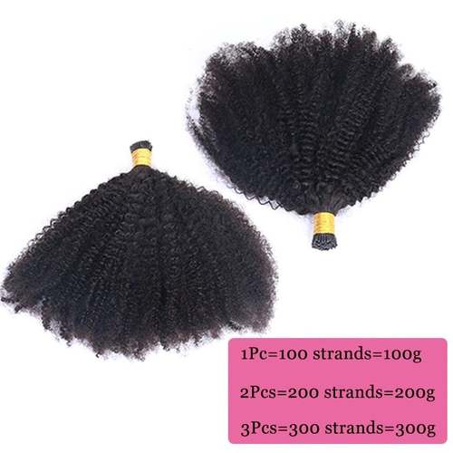 Afro Kinky Curly Coily  iTip Microlinks Human Hair Extensions Kinky Coily Curly Hair Extentions Coily Hair Care 