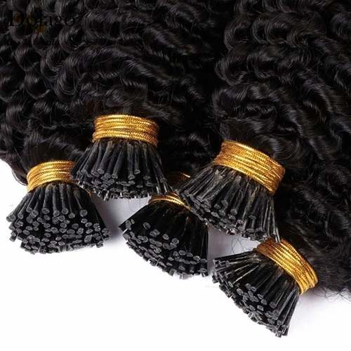 Afro Kinky Curly Coily  iTip Microlinks Human Hair Extensions Kinky Coily Curly Hair Extentions Coily Hair Care 