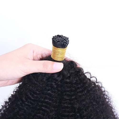 Afro Kinky Curly Coily  iTip Microlinks Human Hair Extensions Kinky Coily Curly Hair Extentions Coily Hair Care 