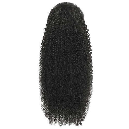 Afro Kinky Curly Human Hair Drawstring Ponytail Drawstring Pony Tail Kinky Hair Extension Coily Hair Care A 