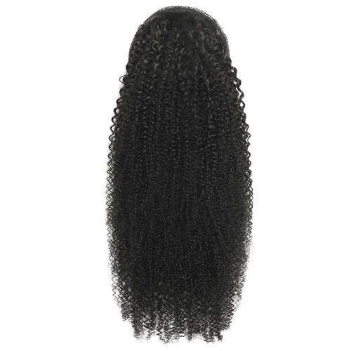 Afro Kinky Curly Human Hair Drawstring Ponytail Drawstring Pony Tail Kinky Hair Extension Coily Hair Care A