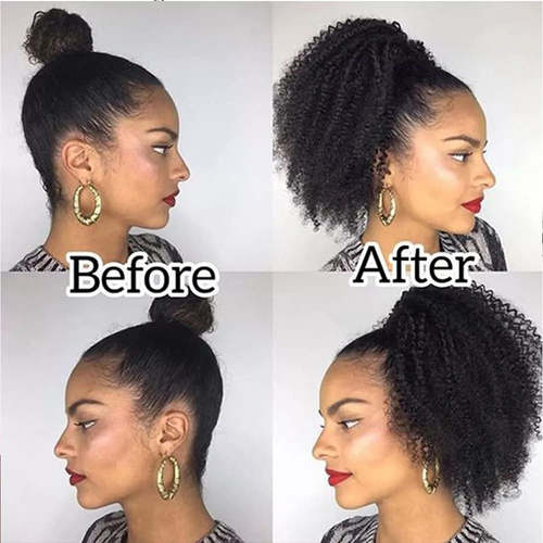 Afro Kinky Curly Human Hair Drawstring Ponytail Drawstring Pony Tail Other AliExpress 