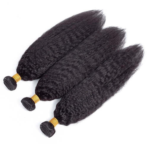 BeuMax 10A Grade 3/4 Kinky Straight bundles with 13x4 Frontal Bath & Beauty Coily Hair Care