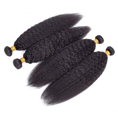 BeuMax 10A Grade 3/4 Kinky Straight bundles with 13x4 Frontal Bath & Beauty Coily Hair Care