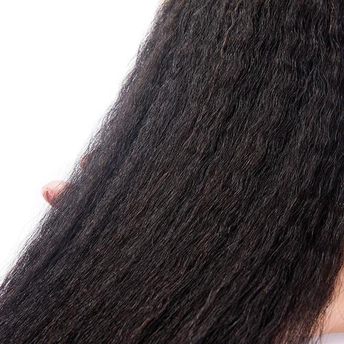 BeuMax 10A Grade 3/4 Kinky Straight bundles with 13x4 Frontal Bath & Beauty Coily Hair Care 