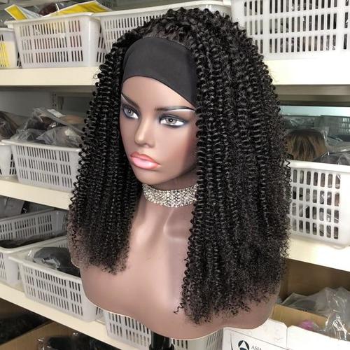 BeuMax Headband Afro Kinky Curly Scarf Human Hair Wigs Bath & Beauty Coily Hair Care
