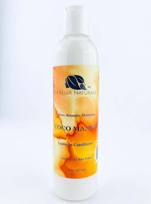 Coco Mango Natural Hair Leave-In Conditioner Detangler Hair Care Products Coily Hair Care