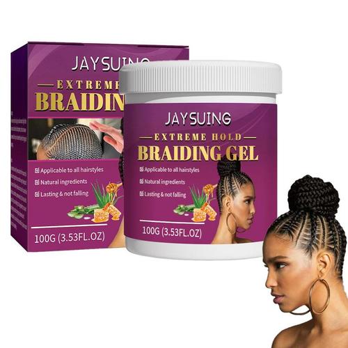 Extreme Hold Braiding Gel Strong Hold Styling Natural Hair Gel Braiding Hair Gel Coily Hair Care