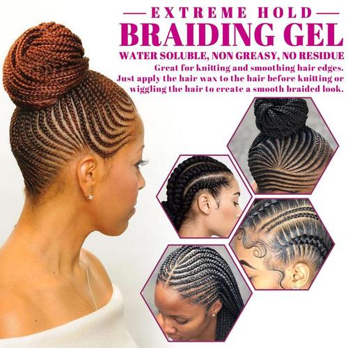 Extreme Hold Braiding Gel Strong Hold Styling Natural Hair Gel Braiding Hair Gel Coily Hair Care