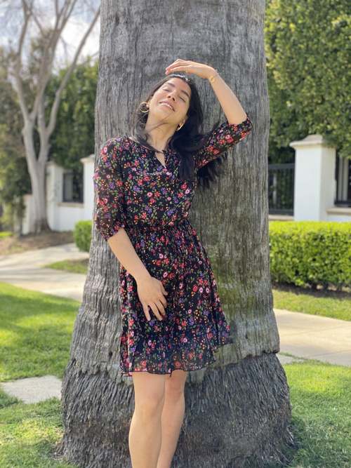 Floral Chiffon Dress Dresses Coily Hair Care