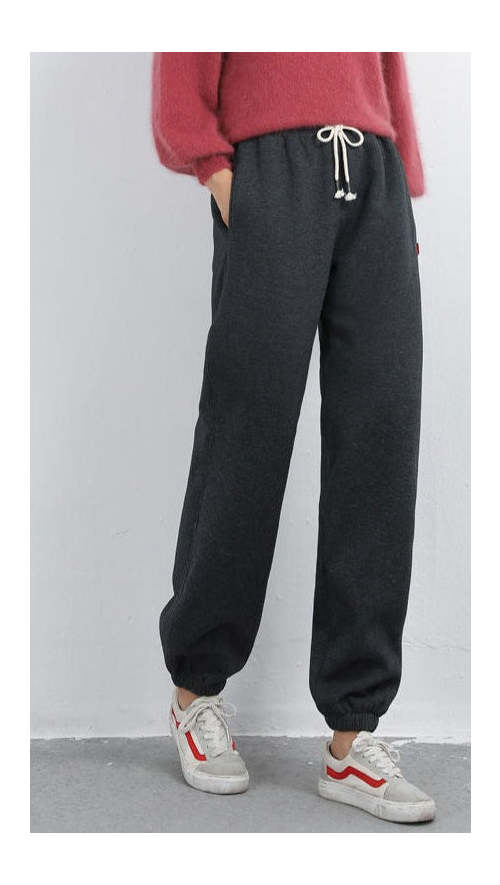 Fur Lined Jogger Sweat Pants Women's Clothing Coily Hair Care