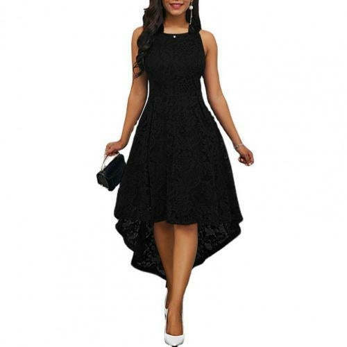 Hi Low Solid Color Sleeveless Lace Dress Dresses For Women AliExpress
