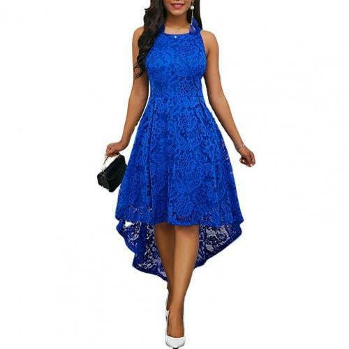 Hi Low Solid Color Sleeveless Lace Dress Dresses For Women AliExpress