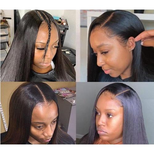 Short Bob U Part Wig Human Hair Glueless Wigs Bath & Beauty Coily Hair Care