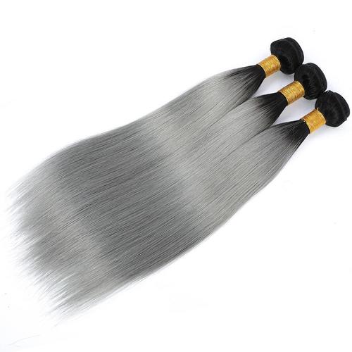 Silver Straight Human Hair Bundles with Closures and Frontals Bath & Beauty Coily Hair Care