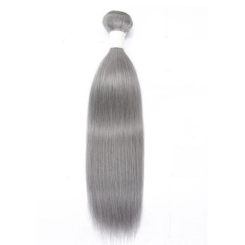Silver Straight Human Hair Bundles with Closures and Frontals Bath & Beauty Coily Hair Care
