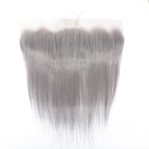 Silver Straight Human Hair Bundles with Closures and Frontals Bath & Beauty Coily Hair Care