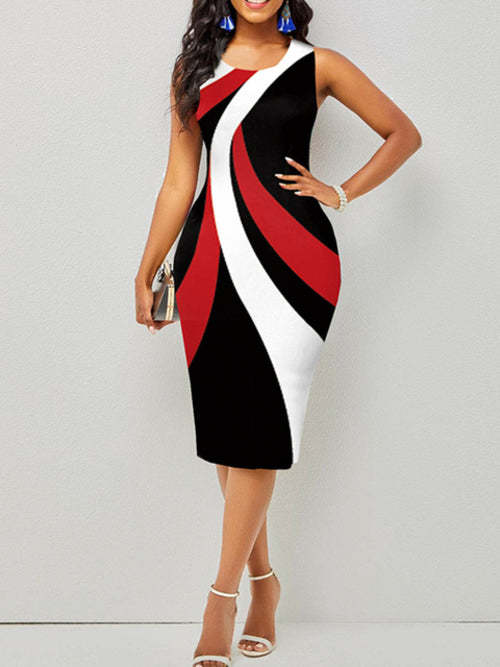 Summer Striped Patchwork Vintage Bodycon Dresses For Women 2022 High Other Coily Hair Care