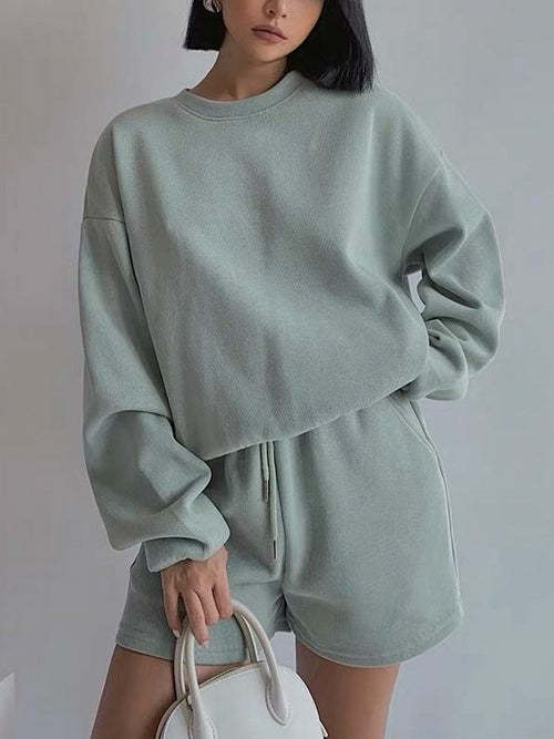 Sweater and Shorts Set Matching Sets Coily Hair Care