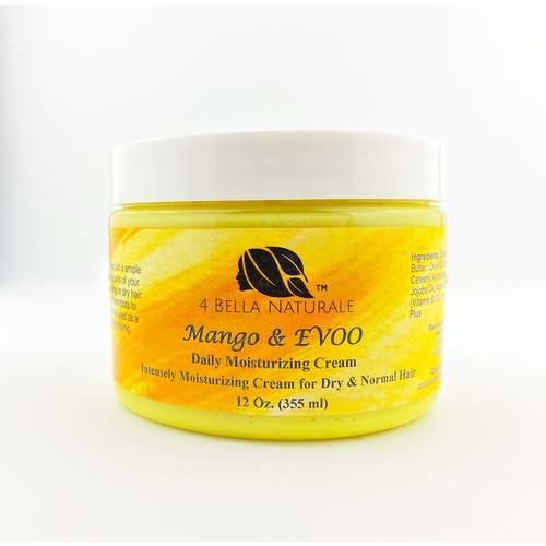 Mango & EVOO Daily Natural Hair Care Moisturizing Cream Haircare Coily Hair Care 