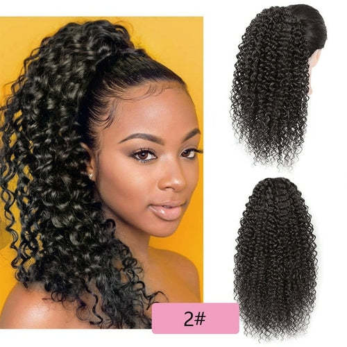 Synthetic Afro Kinky Curly Draw String Ponytail Haircare AliExpress 
