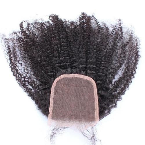 3/4 Afro Kinky Curly Bundles with 4x4 Lace Closure Bath & Beauty Coily Hair Care 