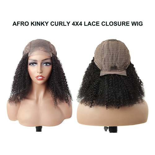 4x4 Afro Kinky Curly 5x5 Lace Closure wig 6x6 Human Hair Wigs Bath & Beauty Coily Hair Care 