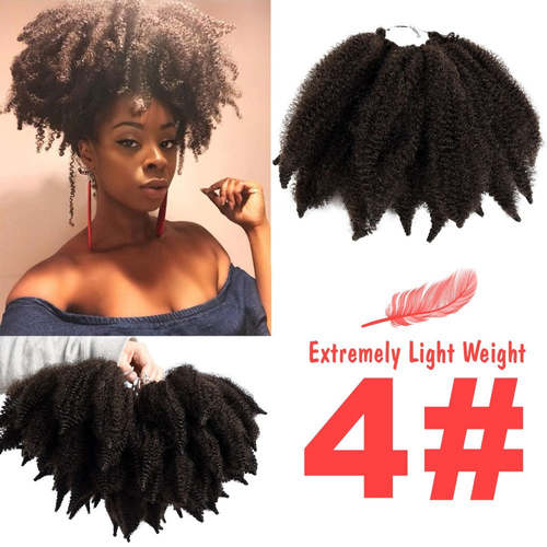 8 Inch (3 Pack) Crochet Kinky Curly Marley Hair Extension Kinky Coily Curly Hair Extentions Coily Hair Care 