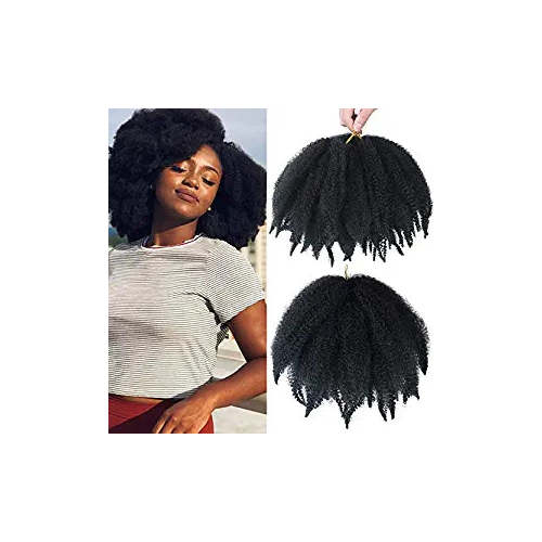 8 Inch (3 Pack) Crochet Kinky Curly Marley Hair Extension Kinky Coily Curly Hair Extentions Coily Hair Care 