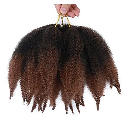 8 Inch (3 Pack) Crochet Kinky Curly Marley Hair Extension Kinky Coily Curly Hair Extentions Coily Hair Care 
