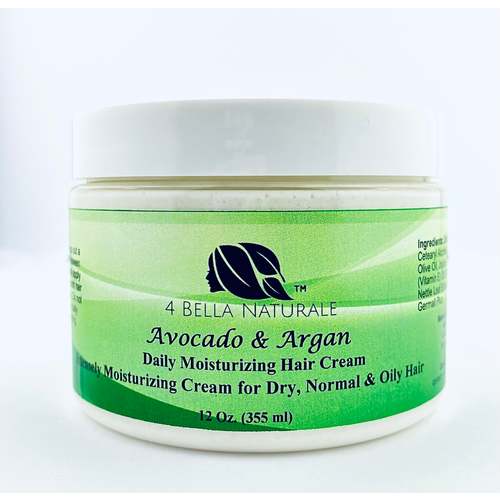 Avocado & Argan Oil Daily Moisturizer Natural Hair Cream Haircare Coily Hair Care 
