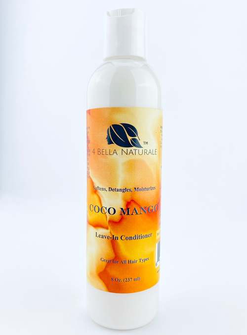 Coco Mango Natural Hair Leave-In Conditioner Detangler Hair Care Products Coily Hair Care 