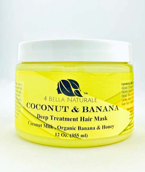 Coconut Avocado Banana Deep Treatment Mask Hair Care Products Coily Hair Care 