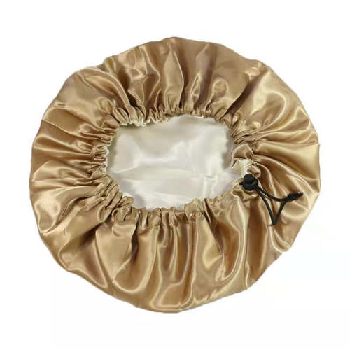 Satin Drawstring Nightcap Hair Cap Coily Hair Care 