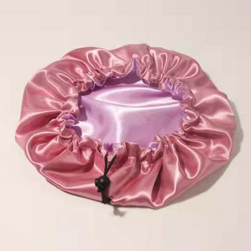 Satin Drawstring Nightcap Hair Cap Coily Hair Care 