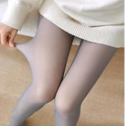 Faux Translucent Legs Warm Fleece Lined Pantyhose Tights leggings